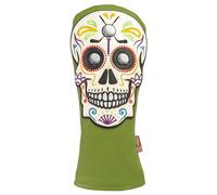 Hazzad Golf Handcrafted Genuine Leather Sugar Skull Fairway Golf Headcover - Water Resistant, Oversized, Anti-Theft British Design Crafted from Top Grain Leather That Softens With Age