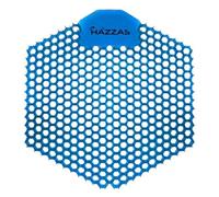 Hazzas Urinal Screen Mat, 16 x 17 cm, Anti-Splash Design with Ocean Fresh Scent, Universal Fit, Blue, Pack of 10