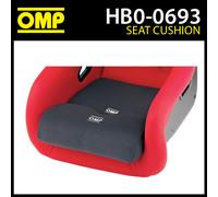 HB/693 OMP Racing Bucket Seat Leg Support Foam Cushion 30x22 Black Removable Fit