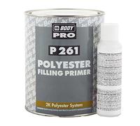 HB Body 1 Litre Polyester Filling Primer & 50ml Polyester Hardener 1 Litre Kit - 100:5 Mixing Ratio - Easily Applied With Spray Gun - For Filling Rough Surfaces
