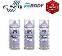 HB Body C496 Aerosol Motorcycle and Car 2k Clear Lacquer High Solids 400ml PETROL RESISTANT
