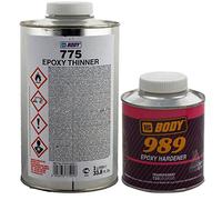 HB Body Epoxy Primer Kit Includes 1 x 1L Epoxy Thinner 1 x 250ml Epoxy Hardener Suitable for application over Old Paints/Non sanded bare metal/Aluminium/Stainless Steel/Zinc Surfaces