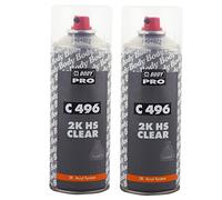 HB Body Professional 2K Clear Coat Lacquer 400ml Clearcoat Aerosol Fast Drying Crystal Clear High Gloss Finsih Highly Durable