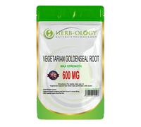 HB Goldenseal | 60 Goldenseal Root Capsules - 600mg 4:1 Extract High Strength Golden Seal Root per Serving | Non-GMO, Gluten & Allergen Free | Manufactured in The UK
