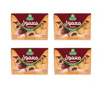 HB Halwani Bros Mini Maamoul Cookies, Assorted Date Filled Round Shortbread Cookies, 100% All Natural, No Additives, No Preservatives, 20 Individually Wrapped Cookies (Pack of 4)