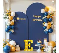 HB HBB MAGIC Navy Blue Arch Backdrop Cover Set of 2 Navy Blue Arch Cover 7.2 and 6ft Wedding Arch Cover Stretchy Backdrop Bridal Baby Shower Birthday Party Arches Stand Covers Spandex