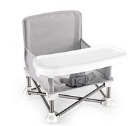 HB.YE Baby Folding Dining Chair Portable High Multifunctional Child Little Seat Dining Aluminum Alloy Travel Compact Booster Seat with Tray