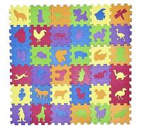 HB.YE Puzzle Mat Baby Infant Soft Play Foam Interlocking Tiles-Animals Sensory Trainning Jigsaw-Children Educational Playmat Rug-Great for Outdoor Indoor Kids Playing (Animals 36pcs)