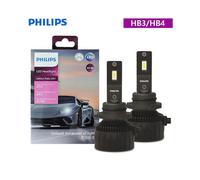 (HB3 HB4) Philips Ultinon Rally 3551 LED H4 H7 H11 HB3 HB4 HIR2 Max Power 50W 4500LM Car Headlight 6500K White Max Lumen Watt LED Bulbs 2X