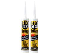 Hb42 All In One Sealant & Adhesive - Clear - Pack Of 2