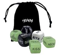 HBABY Sex Dice Games - 6pcs Naughty Dice with Sex Positions for Couples' Bedroom Fun & Date Night - Adult Gift for Valentine's Day