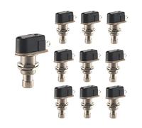 Hbaebdoo Guitar Effects Pedal Box Momentary SPST Button Foot Switch Button Pack of 10