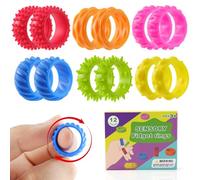 Hbaid Fidget Rings - 12pcs Sensory Finger Toys for Calming Focus & Anxiety Relief | Fidget Toys for Kids and Adults | Portable Durable Non-Toxic Fidget Toys for Classroom Office Use 8+4 Pcs