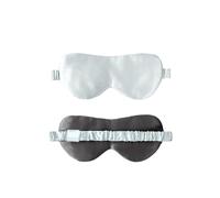 HBALDTEDC Blackout Sleep Masks， Silk Sleep Mask Shading Breathable Eye Pillows Mulberry Silk(White)