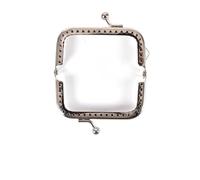 HBALDTEDC Metal Purse Frame, 1pc Retro Metal Flower Purse Bag 6.5CM/8.5CM/12CM/15CM/18CM/20CM DIY Making Craft Frame Kiss Clasp Lock Silver Kiss Clasp Lockv(6.5cm Silver)