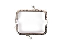 HBALDTEDC Metal Purse Frame, 1pc Retro Metal Flower Purse Bag 6.5CM/8.5CM/12CM/15CM/18CM/20CM DIY Making Craft Frame Kiss Clasp Lock Silver Kiss Clasp Lockv(8.5cm Silver)