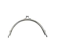 HBALDTEDC Metal Purse Frame, 1PCS 6.5/8.5/10.5/12.5/15.5CM Glossy Silver Basic Semicircle Kiss Clasp Lock DIY Bag Accessories Kiss Clasp Lockv(12.5cm)