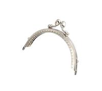 HBALDTEDC Metal Purse Frame, 2-10-30PCS Silver 11x6CM Vintage Metal Clutch Kiss Clasp Lock Frame for Bags Handbag DIY Craft Frame Coin Purse Lock Accessories Kiss Clasp Lockv(2 Pieces)
