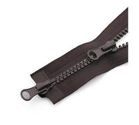 HBALDTEDC Nylon Zippers for Sewing, Zips 5 Pcs 80/90/100/120/150cm Double Silders Zipper Open-End Auto Lock Two-Way Double Open Zip for Jacket DIY Sew(Coffee,120CM-5#)