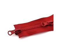 HBALDTEDC Nylon Zippers for Sewing, Zips 5 Pcs 80/90/100/120/150cm Double Silders Zipper Open-End Auto Lock Two-Way Double Open Zip for Jacket DIY Sew(Red,90CM-5#)