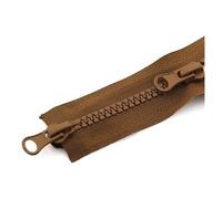 HBALDTEDC Nylon Zippers for Sewing, Zips 5 Pcs 80/90/100/120/150cm Double Silders Zipper Open-End Auto Lock Two-Way Double Open Zip for Jacket DIY Sew(Brown,80CM-5#)