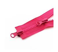 HBALDTEDC Nylon Zippers for Sewing, Zips 5 Pcs 80/90/100/120/150cm Double Silders Zipper Open-End Auto Lock Two-Way Double Open Zip for Jacket DIY Sew(Rose Red,80CM-5#)