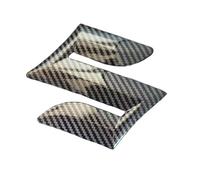 HBANMK Emblem Badge Decal Logo for Suzuki, Car Decal Logo Sticker Emblem Logo Crest Sign Tailgate, Emblem Sign Letters Badge Logo Car Styling Accessories,C Carbon fiber-10cm