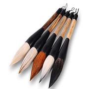 Hbasyp Chinese Traditional Calligraphy Brush/Chinese Calligraphy Watercolor Sumi Drawing Brush-Large Brush (5-Pack)