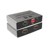 HBAVLINK HDMI Splitter 1 in 2 Out 4K 60Hz EDID Clone,Mirror Display,HDCP2.2 | HDR, Dolby Atmos, Dolby Vision,Compatible with Firestick 4k Max, PS3/PS5 & Elgato HD60s/x/Pro, Apple TV 4K, Roku Stick