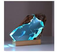 Hbaydor Ocean Night Light, Desk Lamp, Night Light for Kids, Epoxy Resin Kit Lamp, Clear Art Resin Epoxy Shark Night Light,L