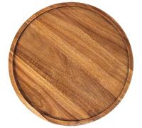 Hbbgdiy 12 Inch Round Wooden Serving Board, Rustic Charcuterie Board, Easy to Clean Wooden Platter for Cheese, Snacks, Cookies, Dessert & Appetizers