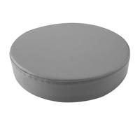 Hbbgdiy 14x2 Inch Waterproof PU Leather Round Chair Cushion with Sponge Fill, Scratch and Oil Resistant Breathable Seat Pad for Stool, Dining & Office (Grey)