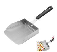 Hbbgdiy 15″ Stainless Steel Griddle Scoop Flat Top Food Shovel, Heavy-Duty Smash Burger Spatula & Griddle Scraper for Stir-Fry, Pancakes, Bacon and Move Food Easily