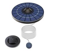 Hbbgdiy 2.5W Adjustable Solar Pond Aerator with Air Hoses & Bubble Stone, Solar-Powered Aeration Pump for Garden Pond, Fish Tank, Fountain & Aquarium Oxygenation