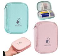 Hbbgdiy 2Pcs First Aid Bag Waterproof Oxford Cloth Small Emergency Medical Pouch 5x4x1 Inch Lightweight Portable Empty First Aid Kit for Camping Hiking Travel Home Car Office