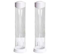 Hbbgdiy 2PCS Ice Cream Cone Dispenser Magnetic Self-Adhesive Waffle Cone Holder with 2 Gaskets, Countertop Stand for Ice Cream Parlour, Kitchen & Party, 16'' L x 3'' Dia