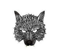 Hbbgdiy 3D Half Face Werewolf Mask for Halloween Cosplay, Scary Wolf Mask for Masquerade, Costume Party Props and Festival Horror Decoration for Adults