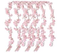 Hbbgdiy 4PCS 1.8m Artificial Cherry Blossoms Flower Vine for Spring Decorations, Silk Floral Garland for Indoor, Wall, Door, Wedding, Party, Home