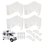 Hbbgdiy 4PCS RV Sliding Door Latch Set Transparent Plastic Screen Door Lock with Screws for Campers Motorhomes Sliding Mirrored Screen Doors and RV Windows
