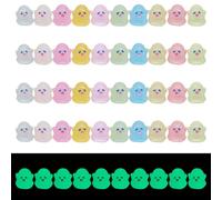 Hbbgdiy 50Pcs Ghost Figurines Glow in the Dark Mini Halloween Decorations Cute Resin Ghosts for Dollhouse Fairy Garden Landscape Party DIY Spooky Accessories Scary Party Decor
