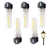 Hbbgdiy 5PCS 3V 2700K Warm White LED Solar Light Bulbs Replacement for Outdoor Garden Pathway Yard, Solar String Light & Post Lamp Bulb