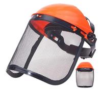 Hbbgdiy Adjustable Full Face Shield with Steel Mesh & Foam Forehead Pad, Breathable Protective Mask for Weed Whacking, Grinding, Chainsaw & Garden Safety