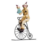 Hbbgdiy Art the Clown Statue Resin Cycling Clown Figurine Desk Ornament Horror Decoration for Cabinet Dining Room Table Centerpiece Home Decor Collectible Figurines 7.9x2.4x11.8in