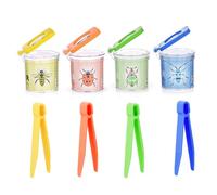Hbbgdiy Bug Catcher for Kids 4PCS Magnifier Kids Bug Catching Kit with Tweezers Multi-color Insect Cage Collection Kit for Children Science Nature Exploration.