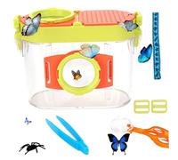 Hbbgdiy Bug Catcher Kit for Kids with Magnifying Glass, Tweezer, Bug Collector, Model & Shoulder Strap, Educational Butterfly Kit Outdoor Toys for Children