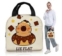 Hbbgdiy Capybara Lunch Box Cute Insulated Lunch Bag with Handle Portable Zippered Capybara Pouch Reusable Tote for Work School Picnic Travel Beach, Style 3