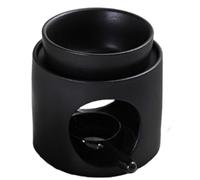Hbbgdiy Ceramic Diffuser High-Temperature Resistant Wax Melt Burners with Tealight Holder Classic Split Ceramic Removable Bowl Oil Burner for Home Decor, Black.