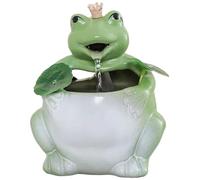 Hbbgdiy Ceramic Frog Tabletop Indoor Waterfall Fountain with Water Pump USB Charging, Soothing Water Feature for Home Office Cafe Desktop & Living Room Decor.