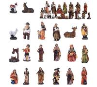Hbbgdiy Christmas Nativity Set 20PCS Resin Nativity Scene with Figures, Classic Collectible Christmas Ornament Display for Tabletop, Religious Home Decoration and Holiday