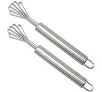 Hbbgdiy Coconut Scraper 2Pcs Stainless Steel Coconut Grater 7.5 Inch Multipurpose Meat Remover and Fish Scale Scraper Tool for Kitchen Fruit Preparation